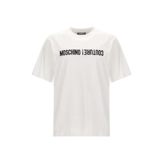 Moschino White Cotton T-Shirt for Men