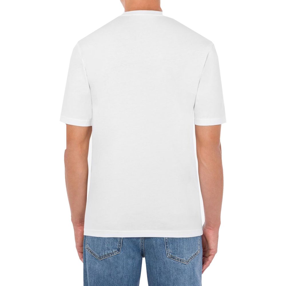Moschino White Cotton T-Shirt for Men