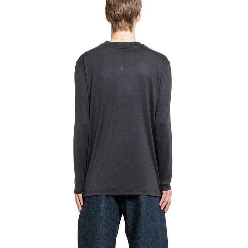 Lemaire Black Silk T-Shirt for Men