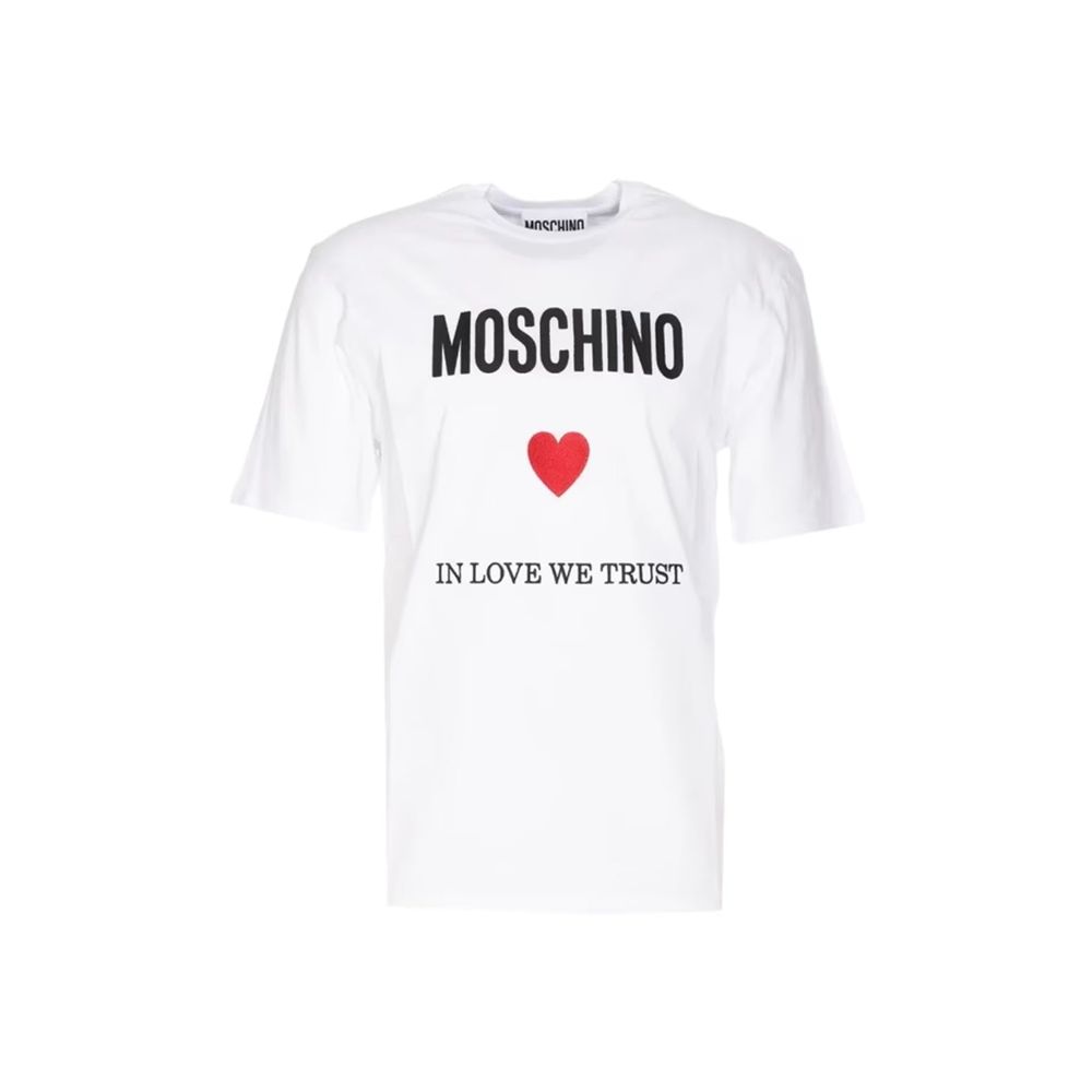 Moschino Couture White Cotton T-Shirt for Men