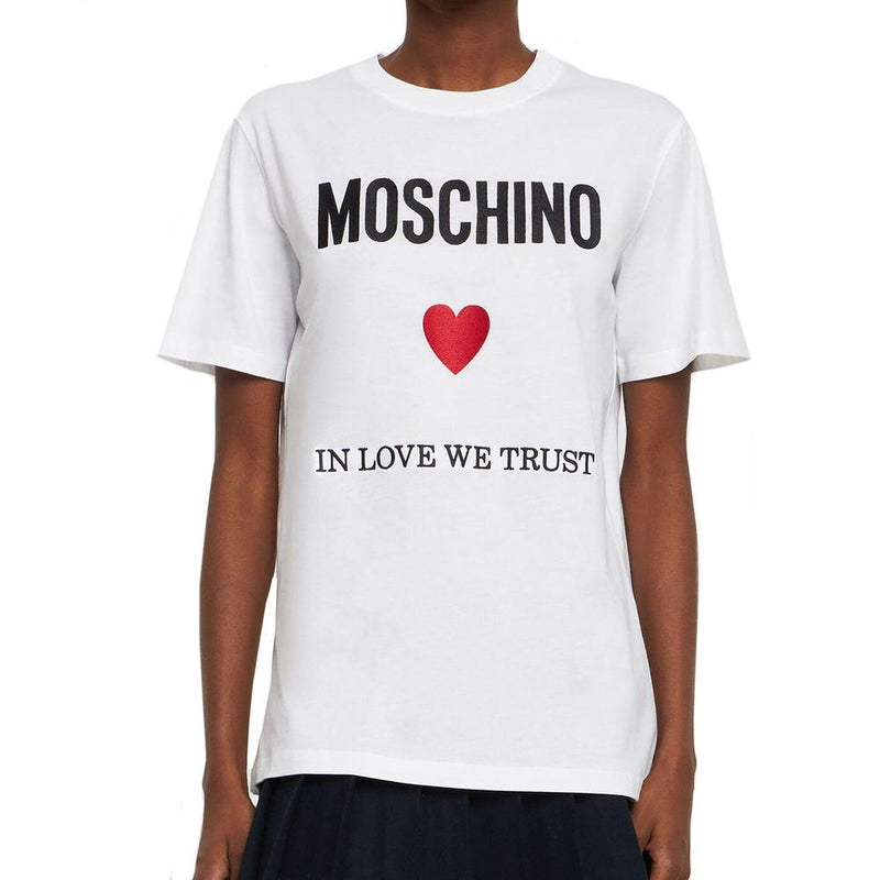 Moschino Couture White Cotton T-Shirt for Men