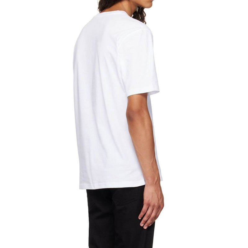 T-Shirt en Coton Blanc Moschino pour Hommes