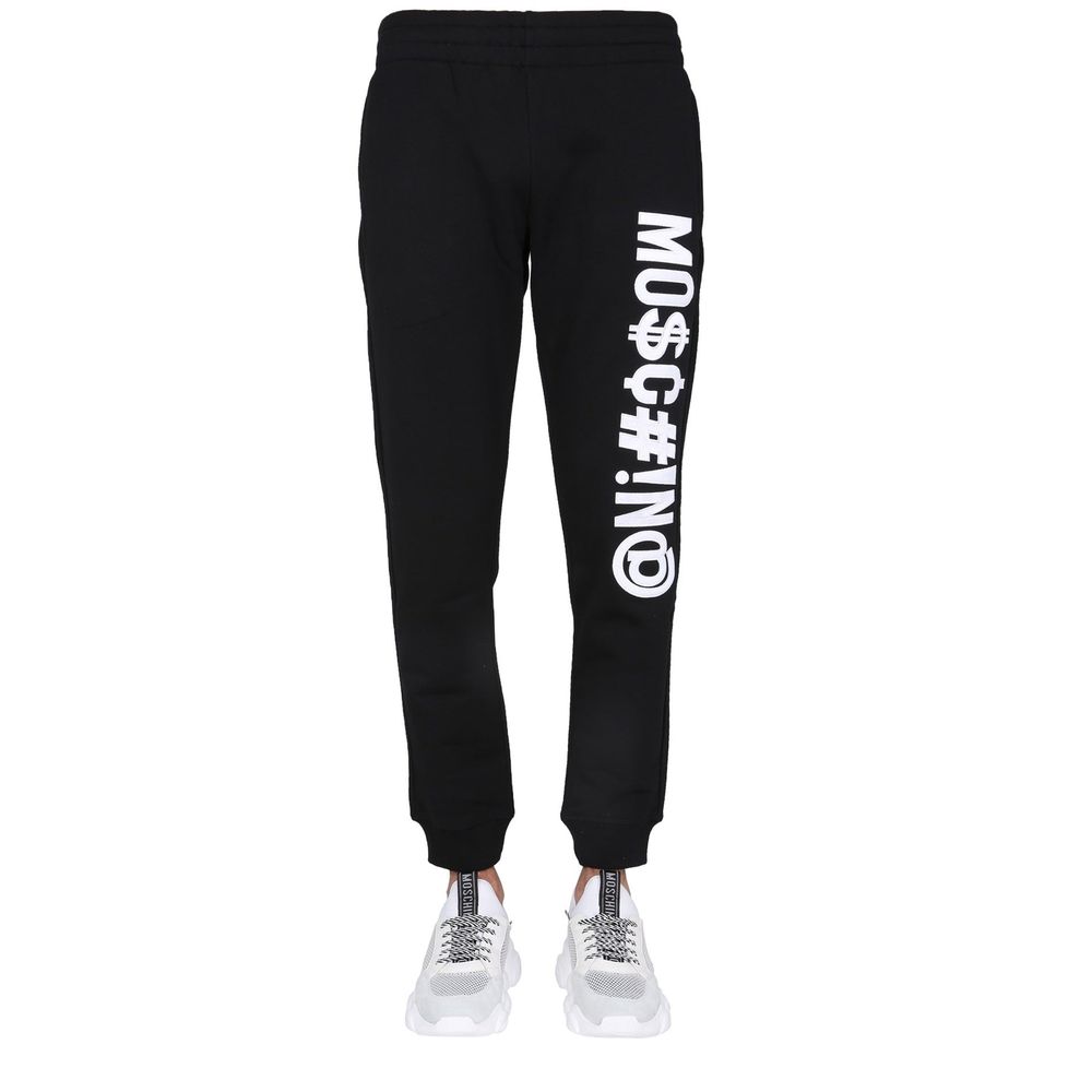 Moschino Couture Black Cotton Joggers for Men