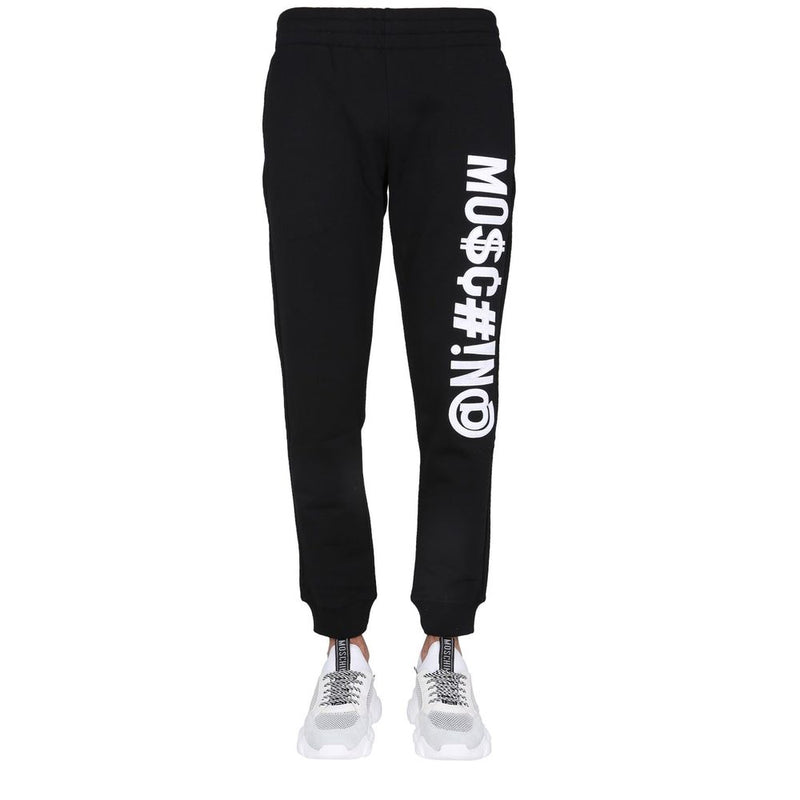 Moschino Couture Black Cotton Joggers for Men