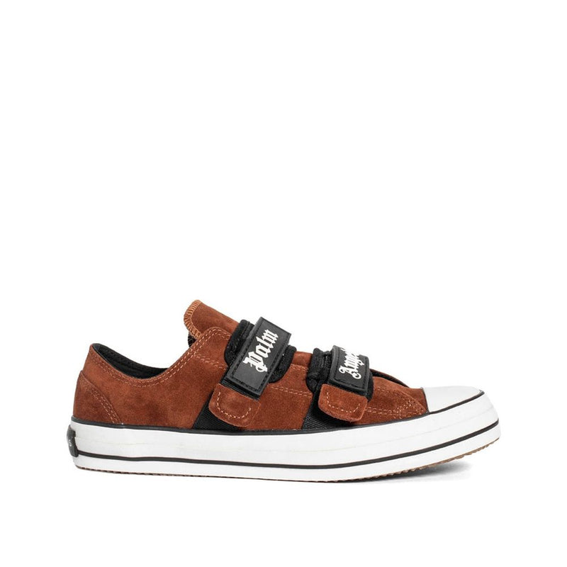 Palm Angels Brown Calfskin Low Top Sneakers for Men