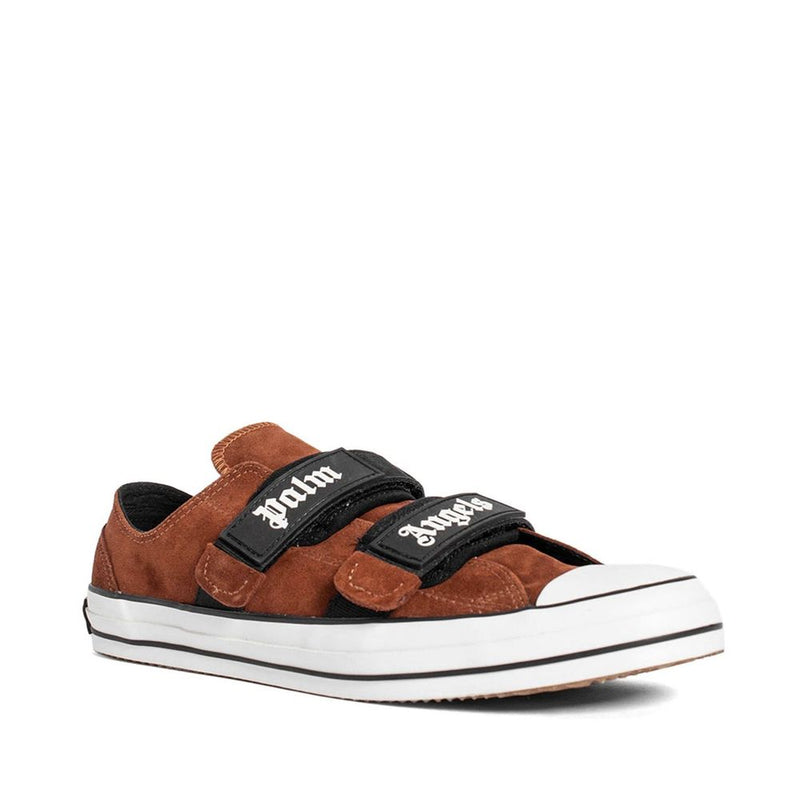 Palm Angels Brown Calfskin Low Top Sneakers for Men