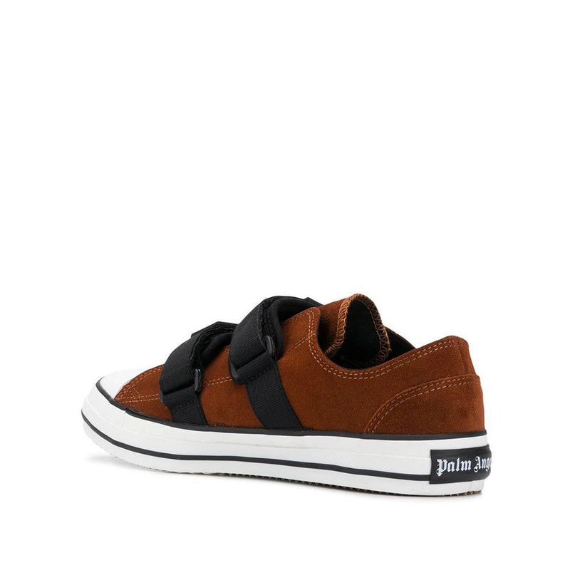 Palm Angels Brown Calfskin Low Top Sneakers for Men