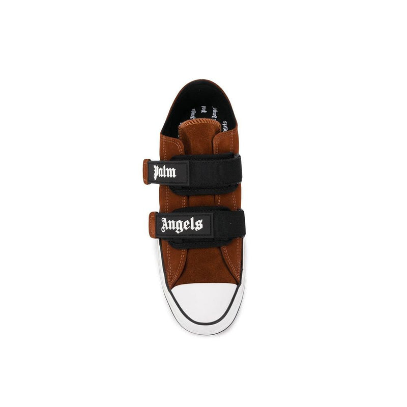 Palm Angels Brown Calfskin Low Top Sneakers for Men