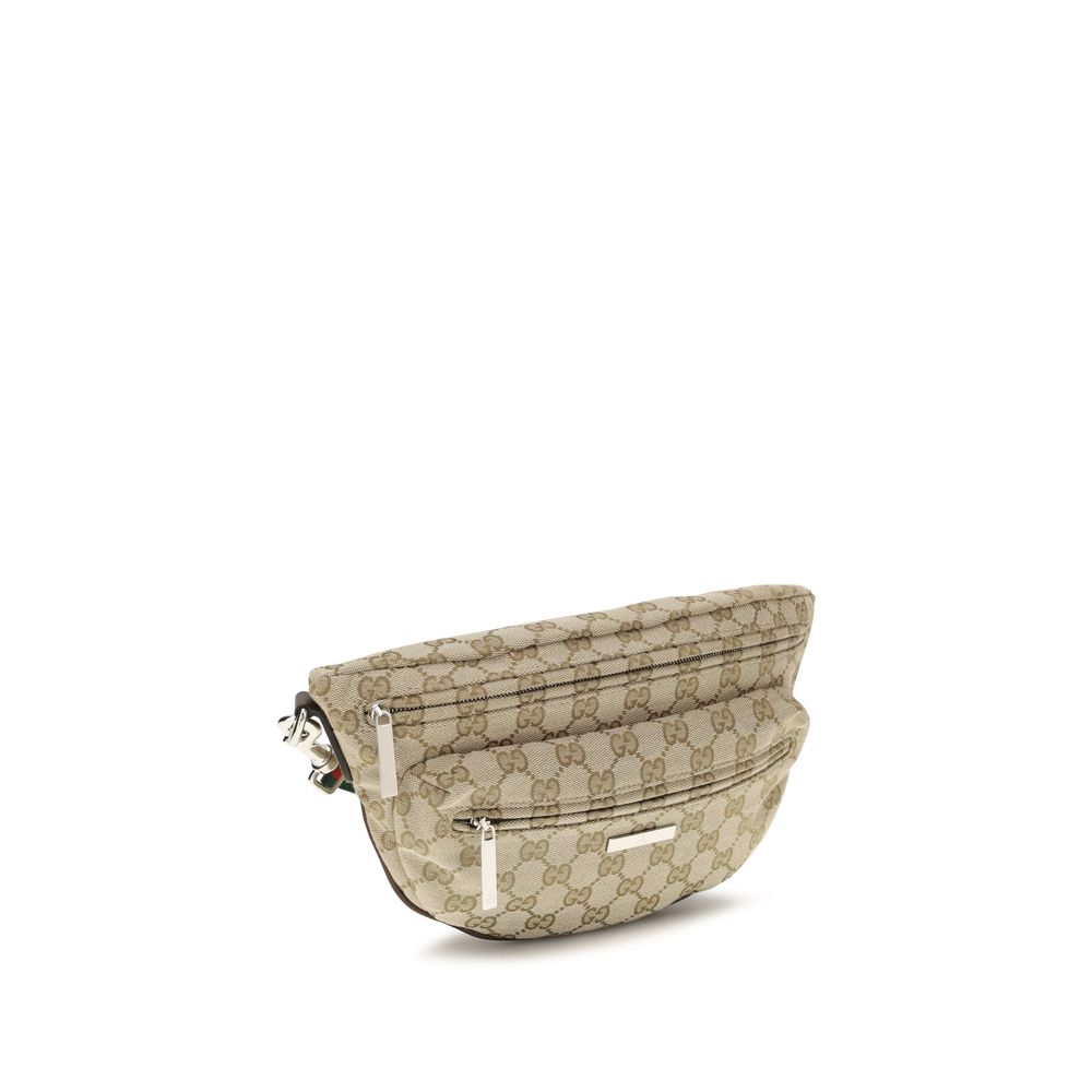 Gucci Beige Fabric Shoulder Bag - Iconic GG Canvas Design