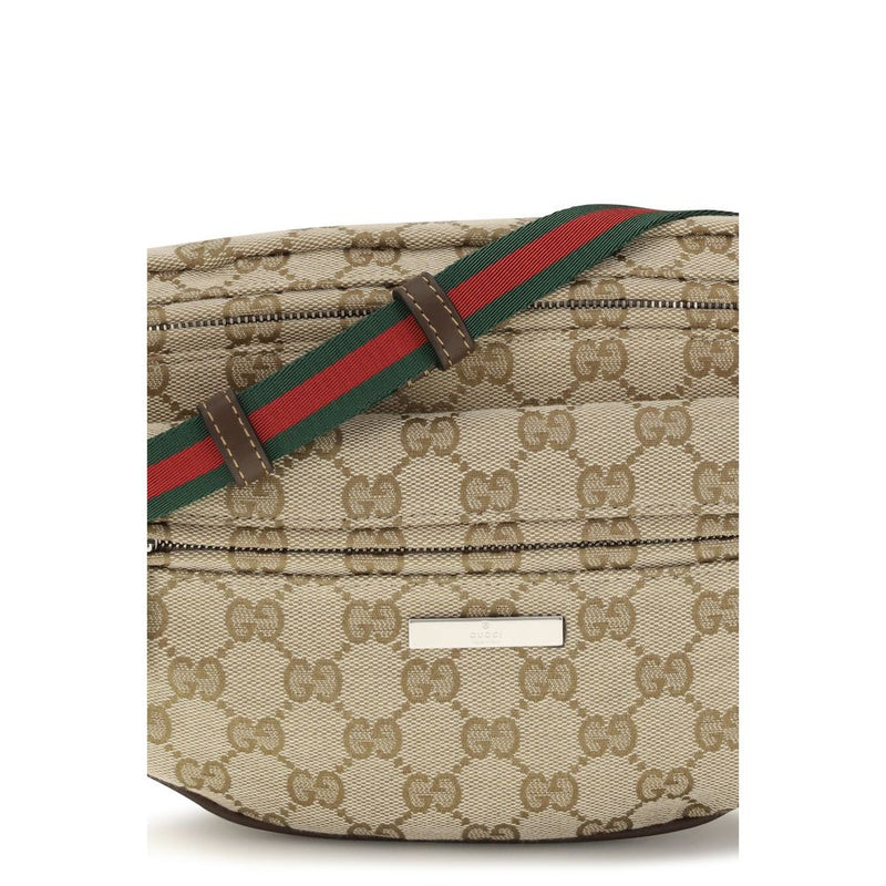 Gucci Beige Fabric Shoulder Bag - Iconic GG Canvas Design