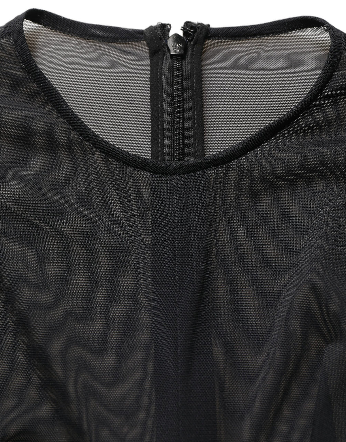 Dolce & Gabbana Black Sheer Fitted Maxi Dress