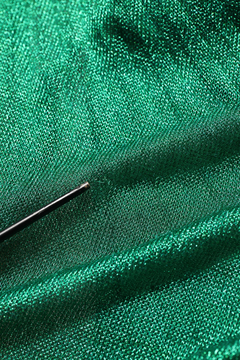 Dolce & Gabbana Emerald Green Plissé Evening Gown Dress