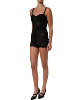 Dolce & Gabbana Corset Style Sleeveless Black Dress