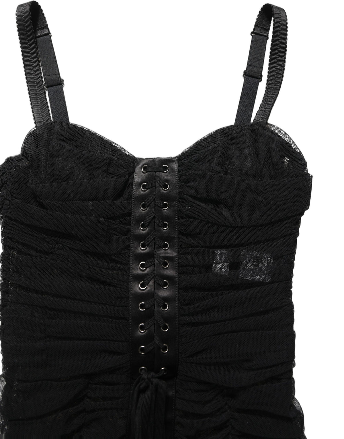Dolce & Gabbana Corset Style Sleeveless Black Dress