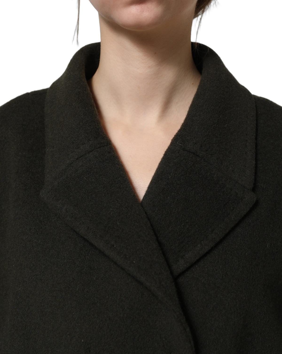 Dolce & Gabbana Dark Green Double Breasted Peacoat Jacket