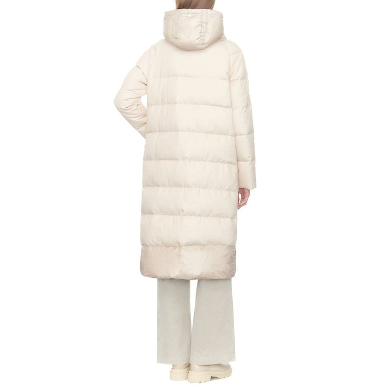 Herno White Cashmere Coat for Women - Luxurious Italian Outerwear