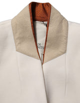 Di Stavnitser Antwerp White Wool Long Trench Coat Jacket