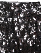 Dolce & Gabbana Brown Sequinned Embellished Pencil Cut Skirt