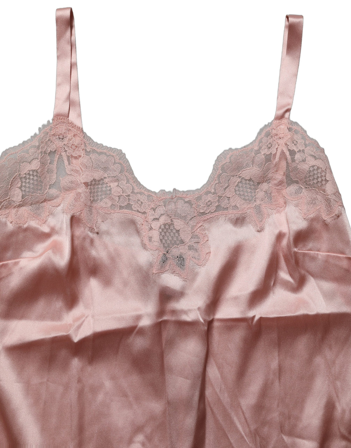 Dolce & Gabbana Light Pink Floral Lace Lingerie Top