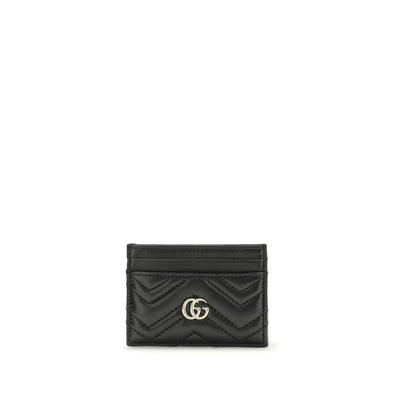 Gucci Black GG Marmont Lamb Ovis Aries Wallet