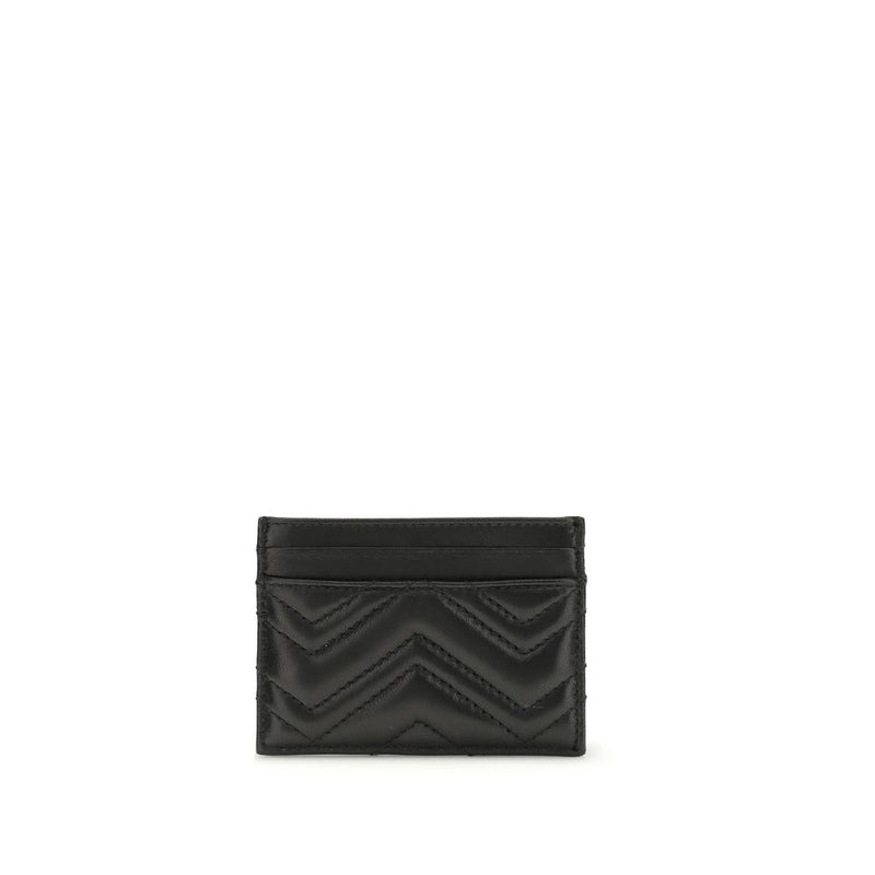 Gucci Black GG Marmont Lamb Ovis Aries Wallet