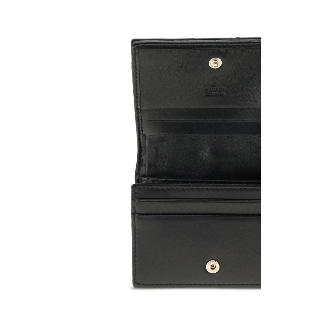 Gucci GG Marmont Black Lamb Ovis Aries Wallet