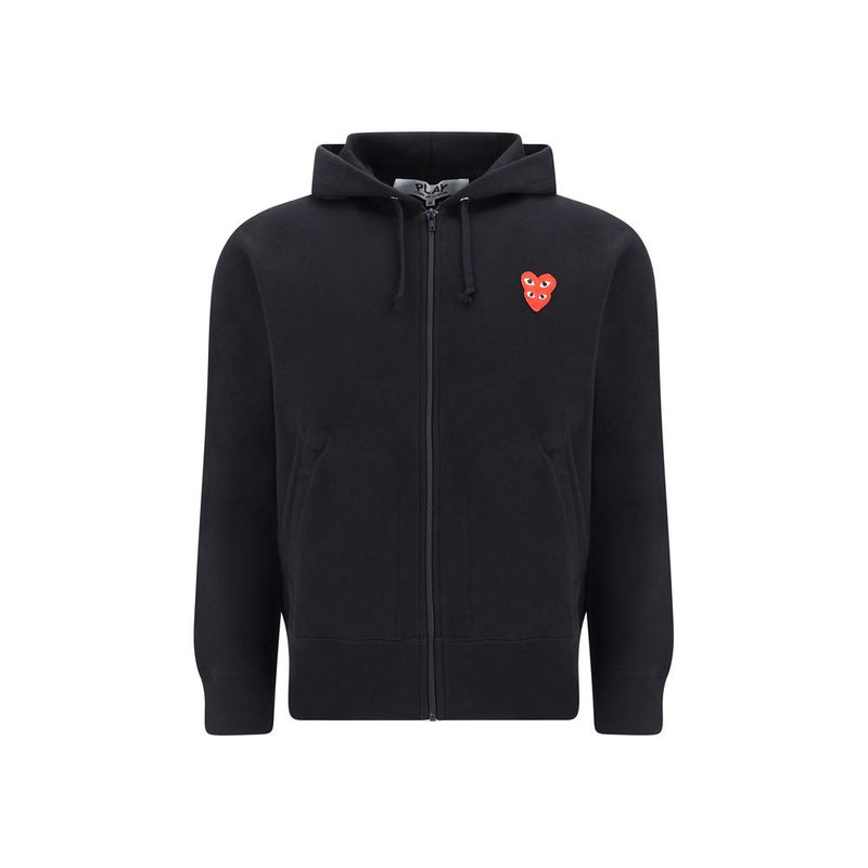 Comme Des Garçons Play Sweatshirt en Coton Noir