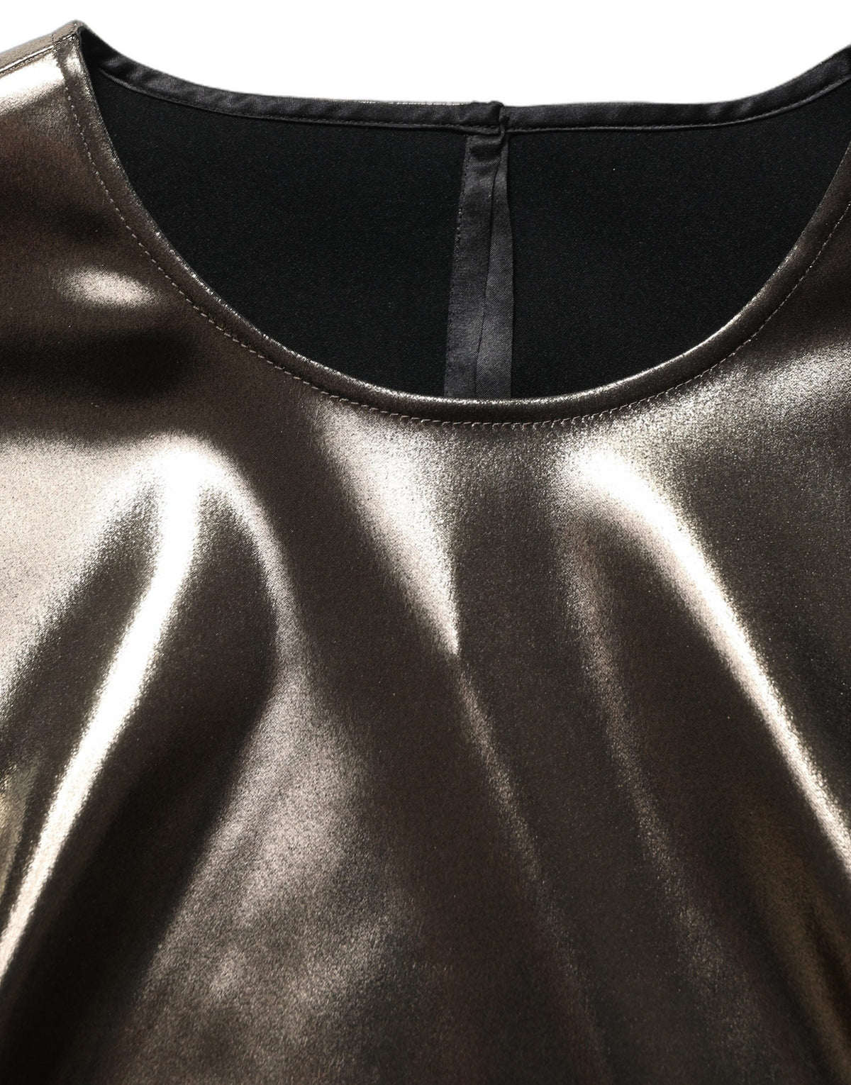 Dolce & Gabbana Metallic Bronze Round Neck Sleeveless Tank Top
