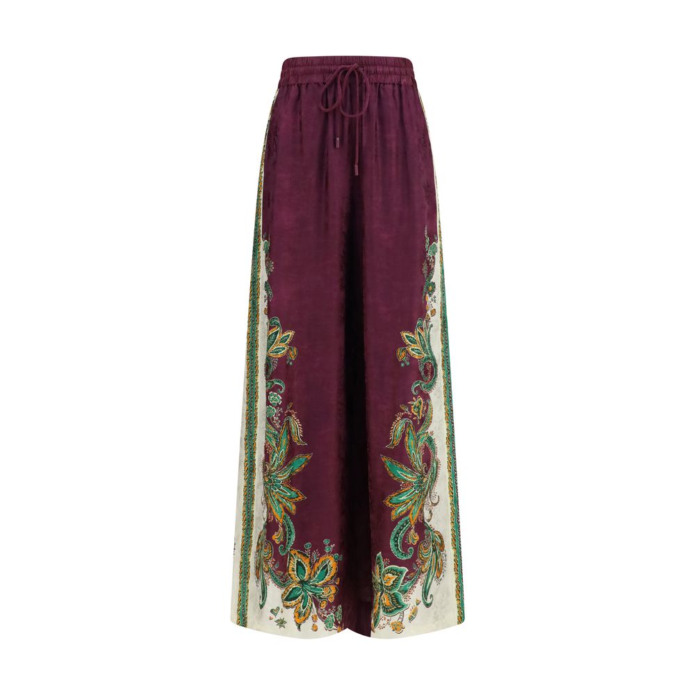 Alemais Ruthie Purple Viscose Casual Pants