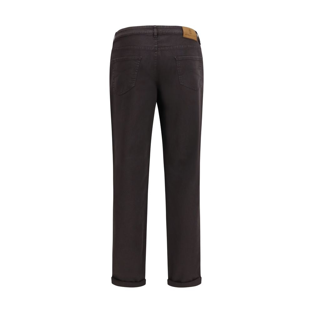 Brunello Cucinelli Brown Cotton Cropped Jeans for Men