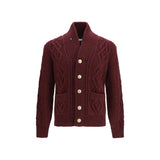 Brunello Cucinelli Bordeaux Cashmere Cardigan - IT52 | XL