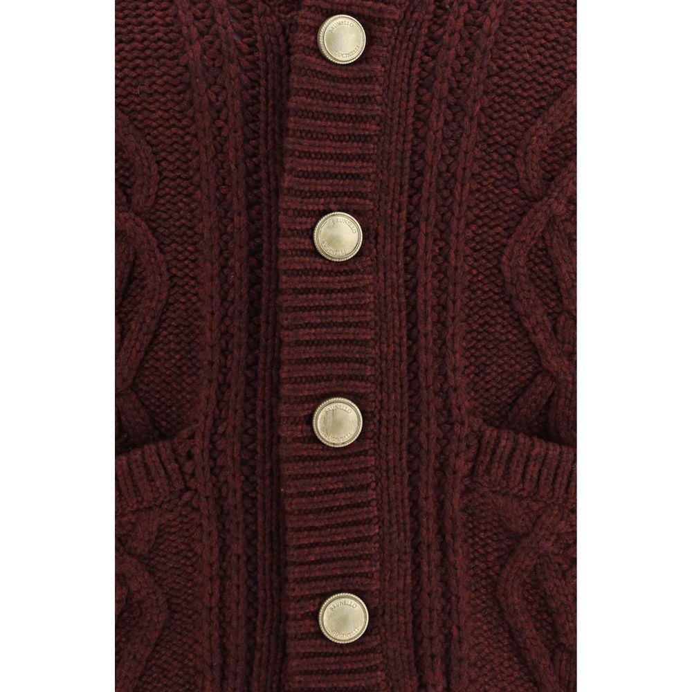 Brunello Cucinelli Bordeaux Cashmere Cardigan - IT52 | XL