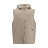 Brunello Cucinelli Beige Wool Oves Aries Sleeveless Jacket