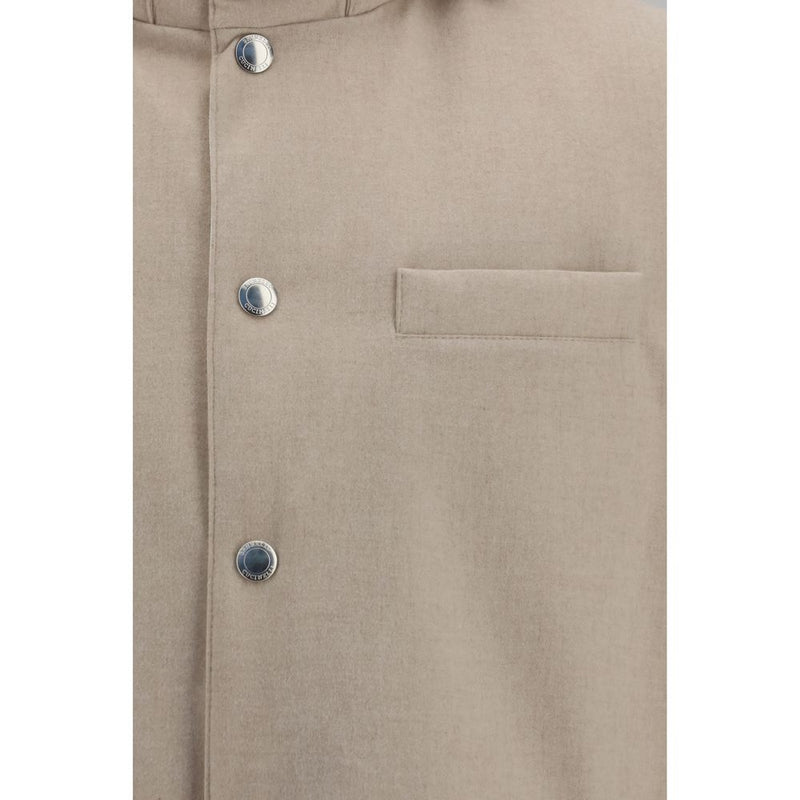 Brunello Cucinelli Beige Wool Oves Aries Sleeveless Jacket