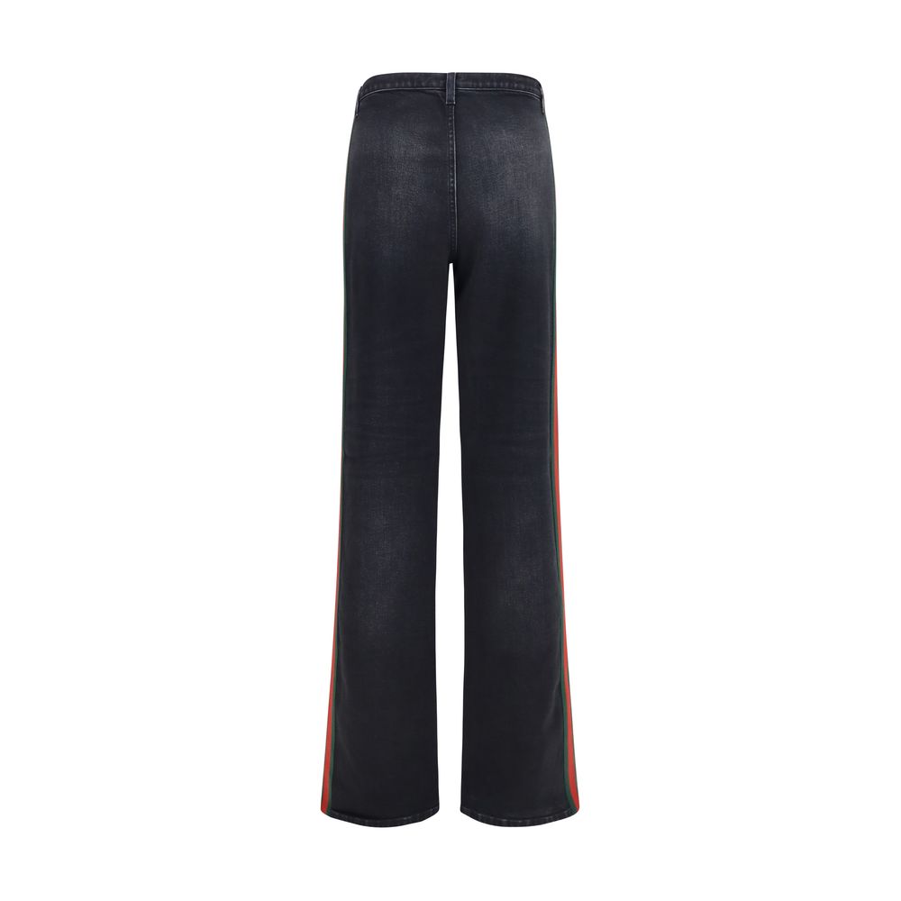 Gucci Black Cotton Straight-Leg Jeans for Women