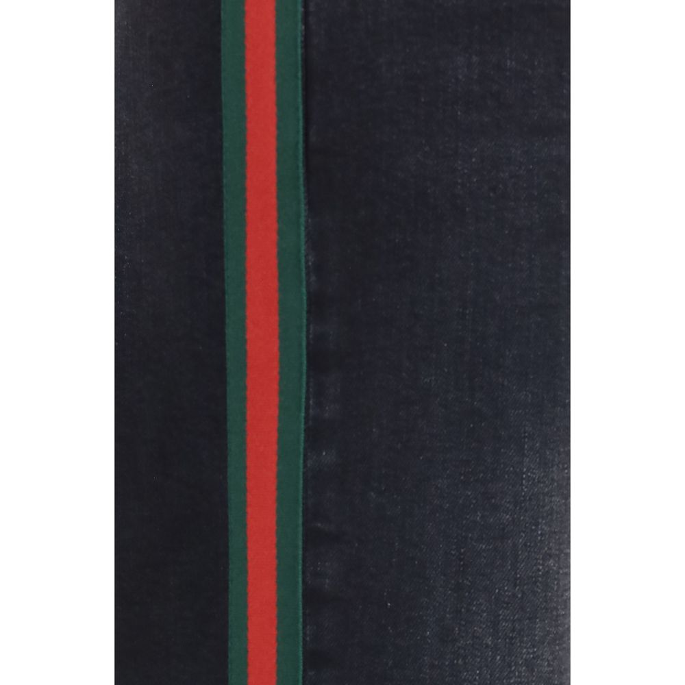 Gucci Black Cotton Straight-Leg Jeans for Women