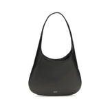 Khaite Black Calf Leather Bos Taurus Shoulder Bag