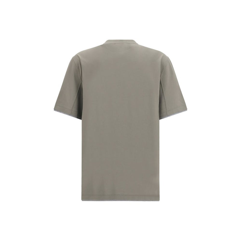 Brunello Cucinelli Bicolor Cotton T-Shirt pour Homme