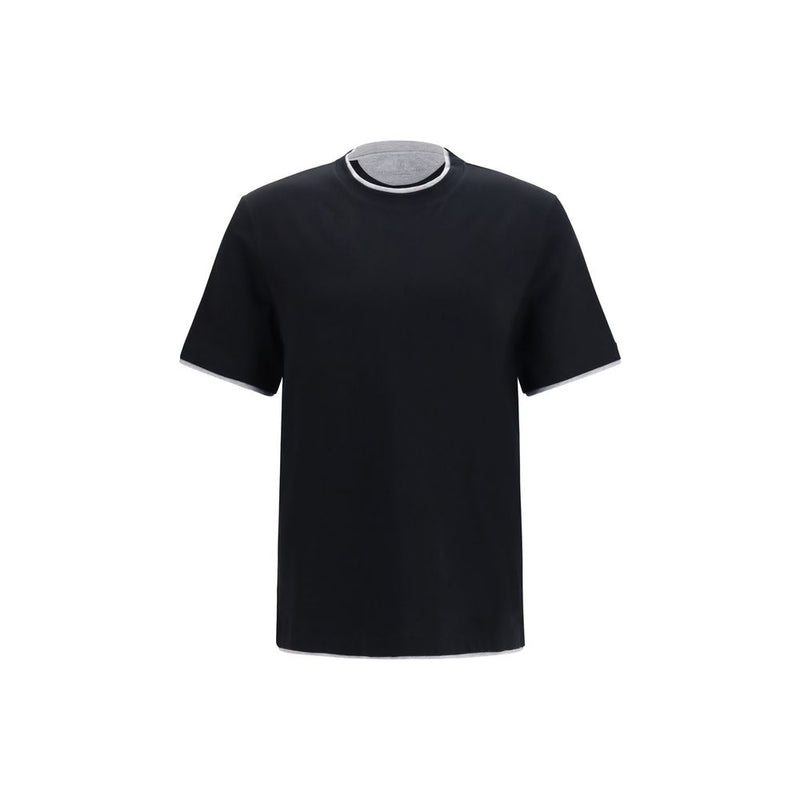 Brunello Cucinelli Black Cotton T-Shirt - Elegant and Versatile