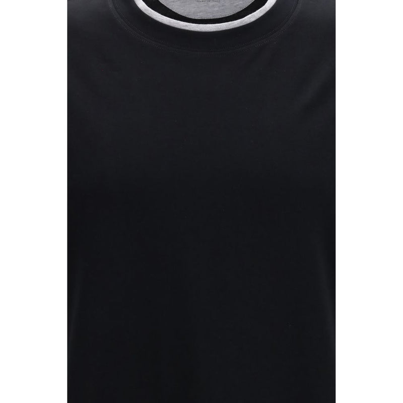 Brunello Cucinelli Black Cotton T-Shirt - Elegant and Versatile