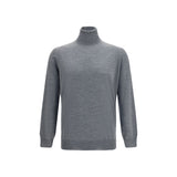 Brunello Cucinelli Gray Wool Oves Aries Turtleneck