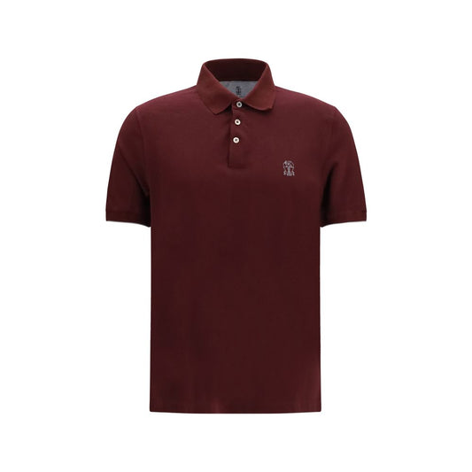 Brunello Cucinelli Bordeaux Cotton Shirt for Men