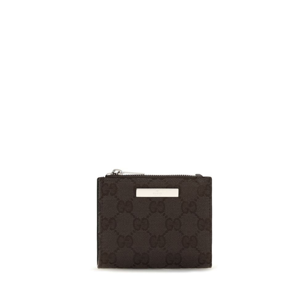Gucci Black Polyester Wallet with Iconic Plaque