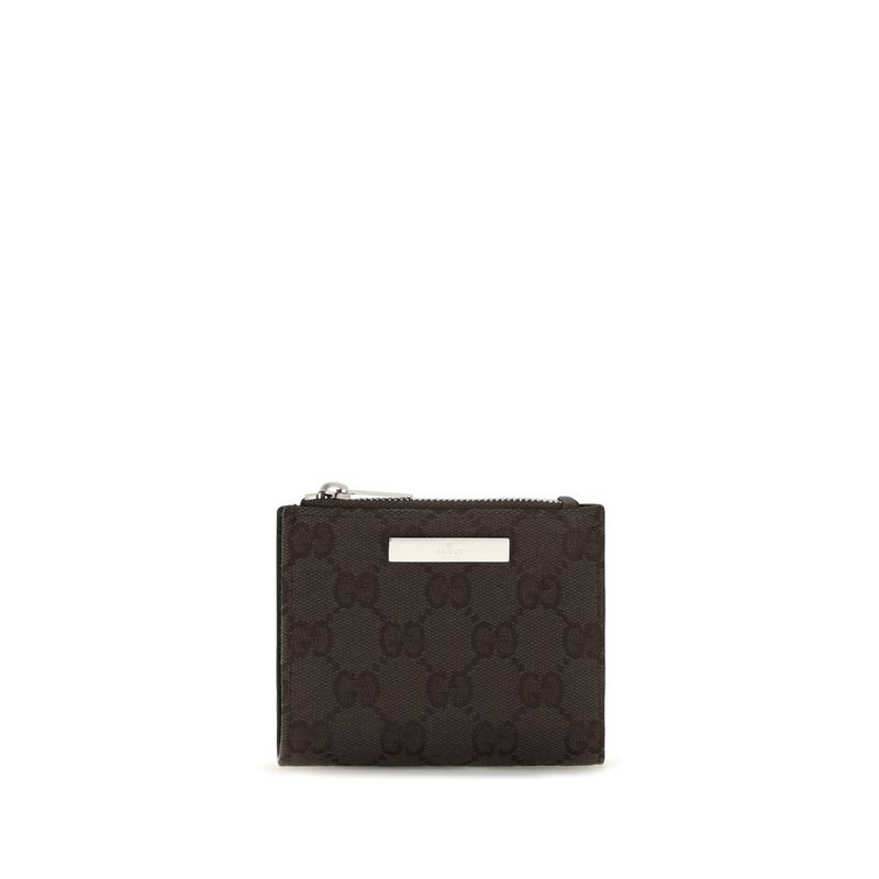 Gucci Black Polyester Wallet with Iconic Plaque