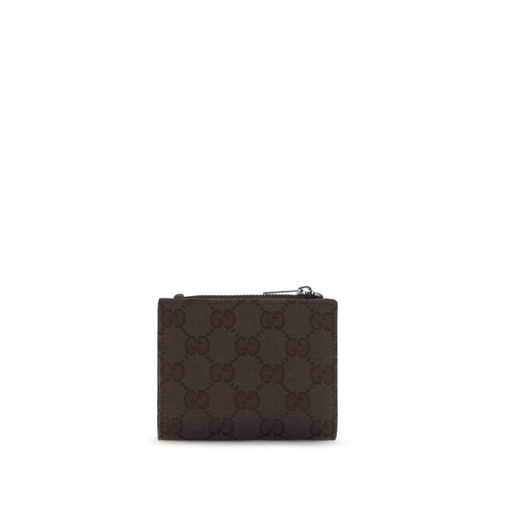 Gucci Black Polyester Wallet with Iconic Plaque