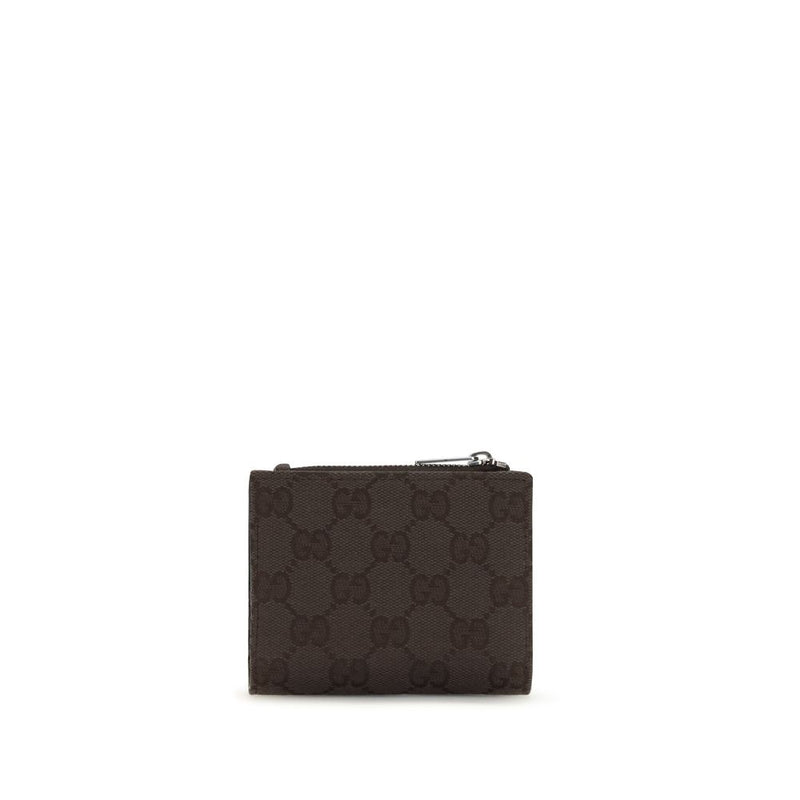 Gucci Black Polyester Wallet with Iconic Plaque