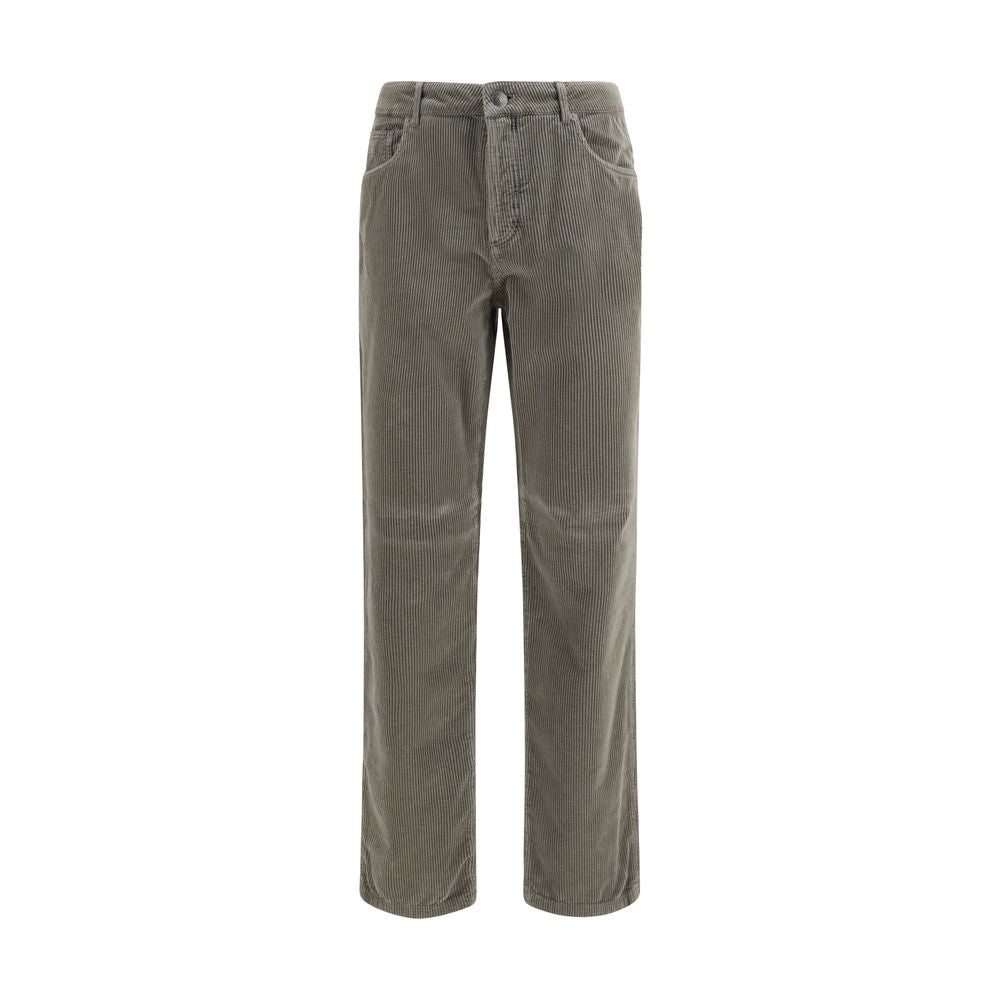 Brunello Cucinelli Bicolor Cotton Casual Pants - Élégance Contemporaine