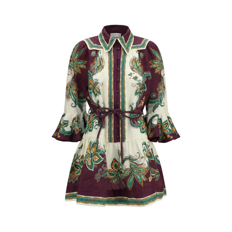 Alemais Ruthie Multicolor Linen Casual Dress