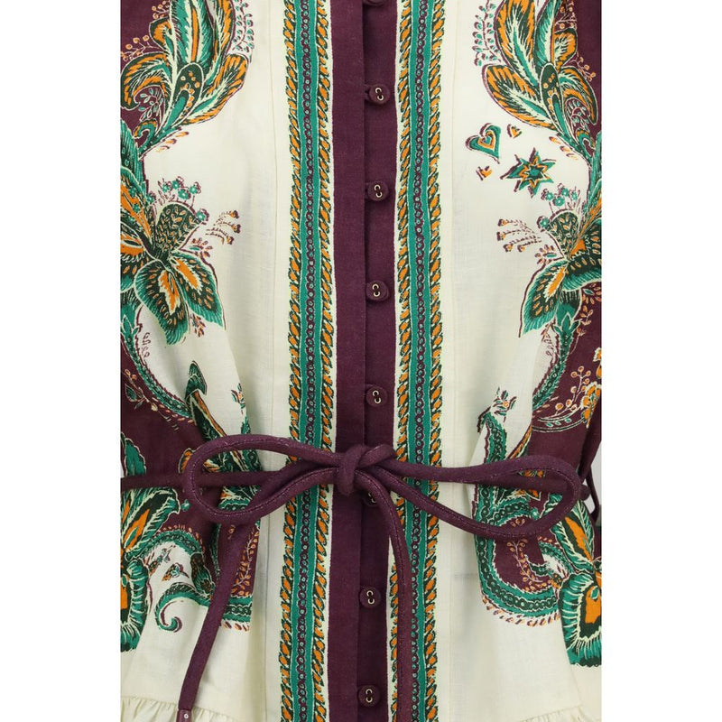 Alemais Ruthie Multicolor Linen Casual Dress