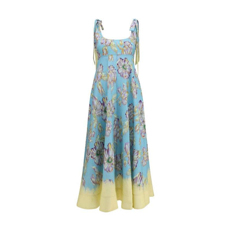 Alemais Jerry Multicolor Linen Midi Dress for Women